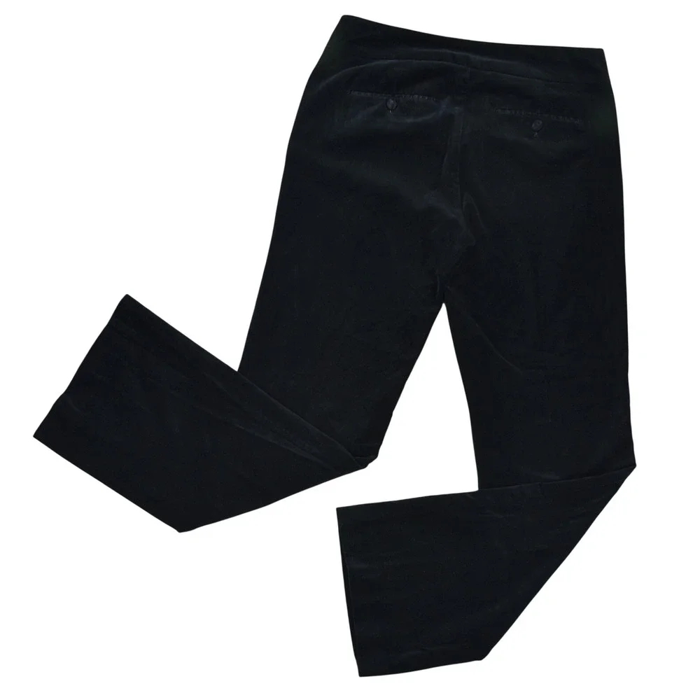 Boden Womens Black Velvet Bootcut Trousers Mid Rise Dress Pants Size 10R